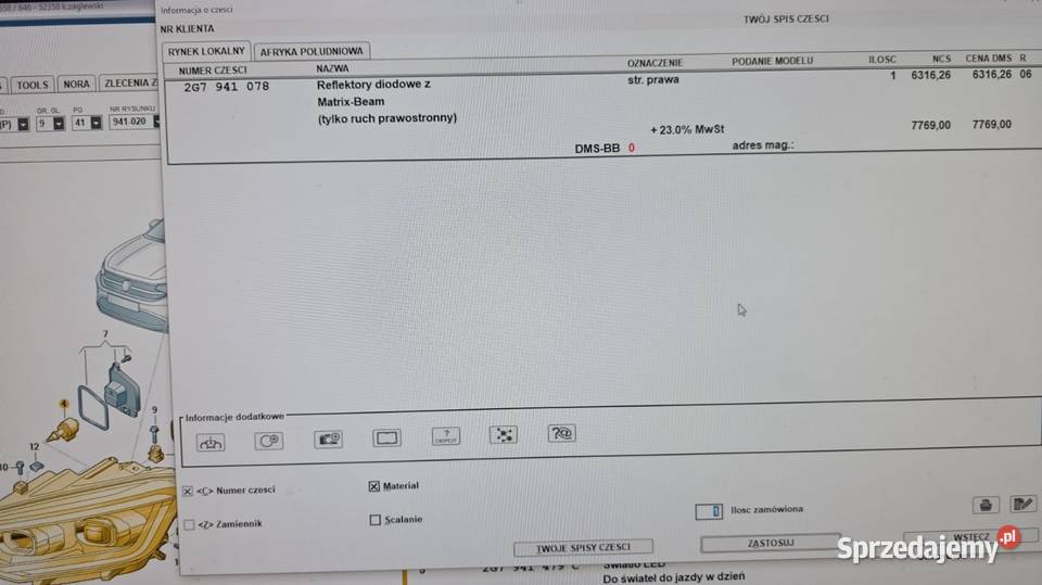 Reflektor taigo Matrix mazowieckie Płock sprzedam