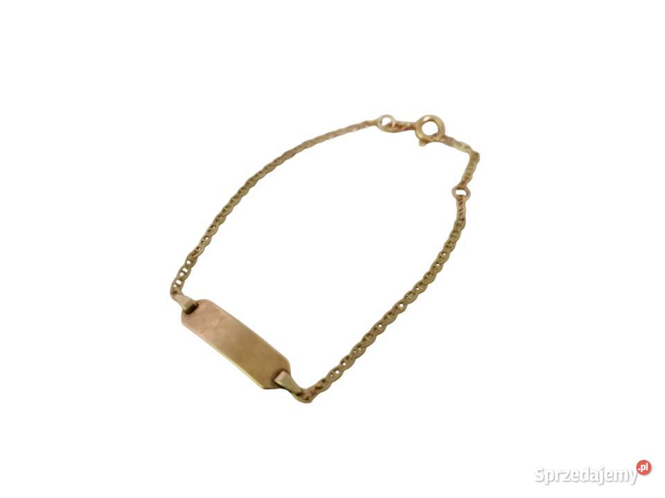 DELIKATNA ZŁOTA BRANSOLETKA PR 585 Z BLASZKA złoto
