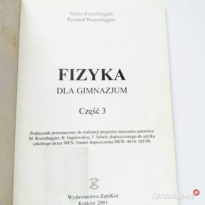 Maria i Ryszard Rozenbajgier Fizyka gimnazjum łódzkie sprzedam