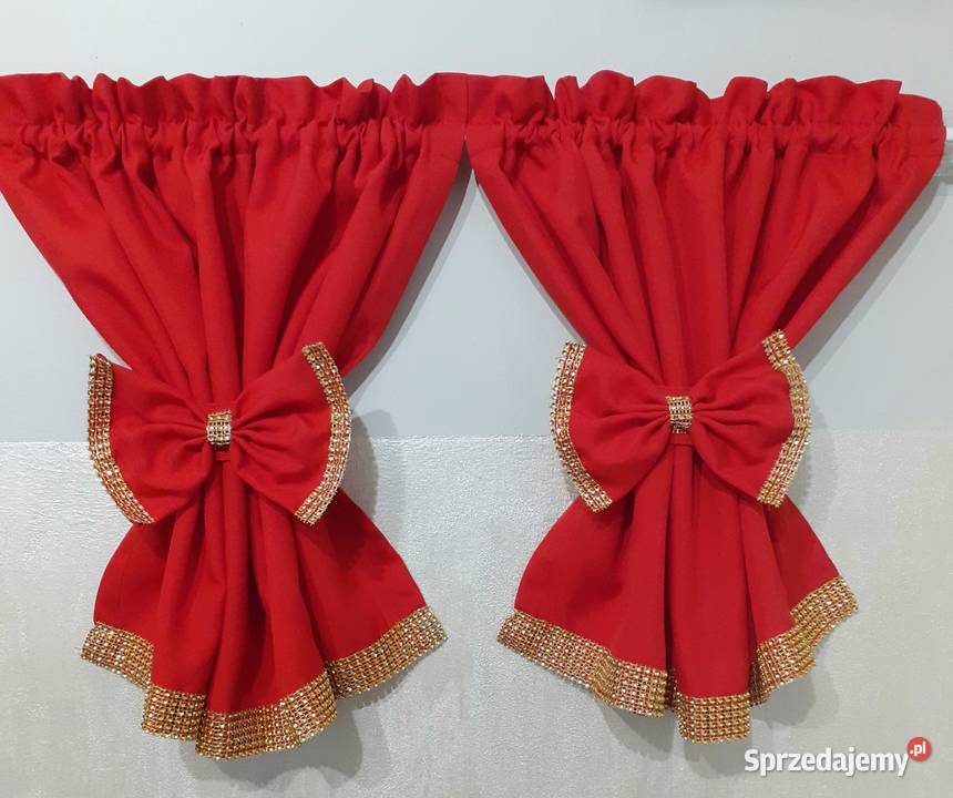Zazdroski czerwone ze złotem 2 sztuki Mława