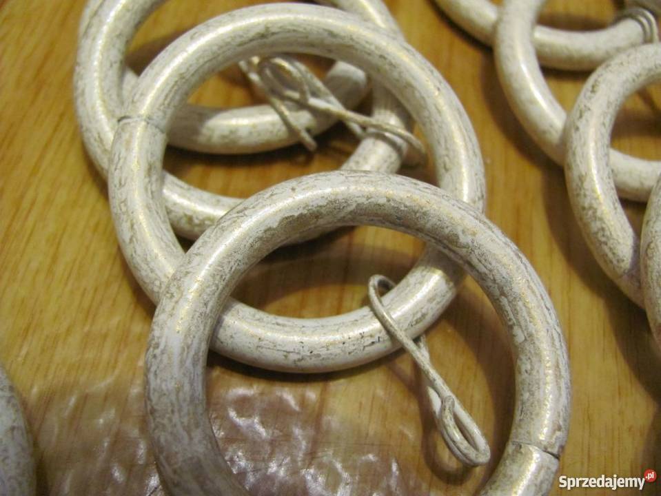 kółka do zasłon metalowe białozłote 38