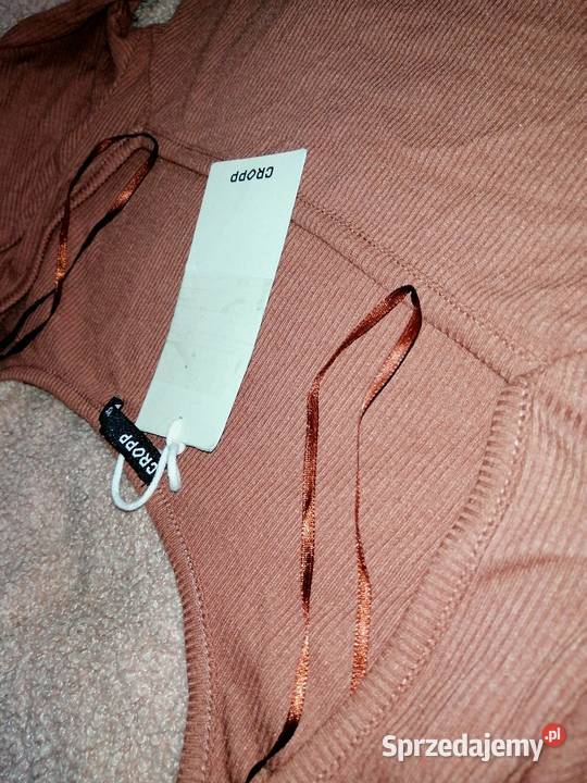 CROPP body bluzka Prążkowany materiał Brudny różowy Leszno