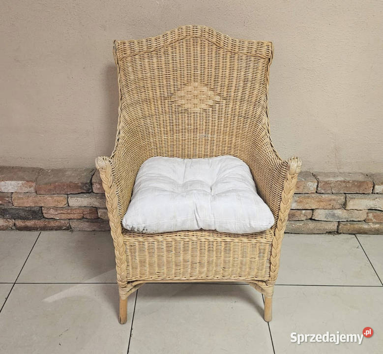 Fotel WIKLINOWY WYGODNY poduszka w komplecie Pszczyna