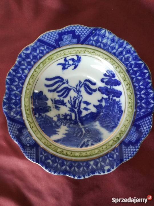 Patera Old Blue Porcelana i szkło małopolskie Ropa