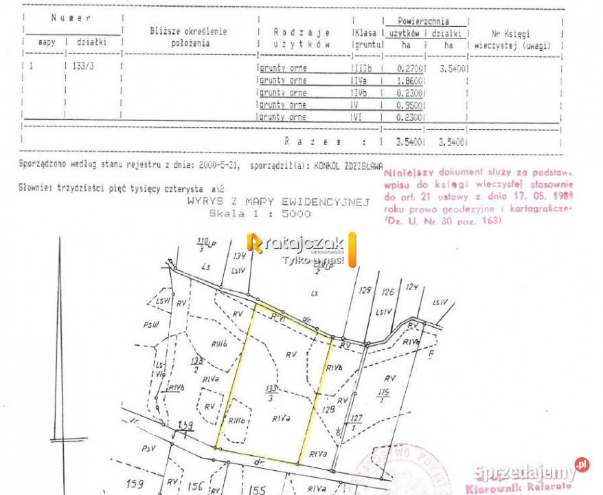 Ziemia Mierzyno 35400m2 pomorskie sprzedam