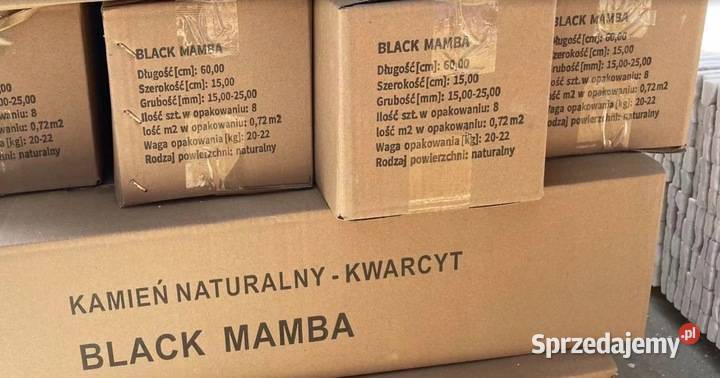 KAMIEŃ NATURALNY DEKORACYJNY KWARCYT CZARNY Imielin