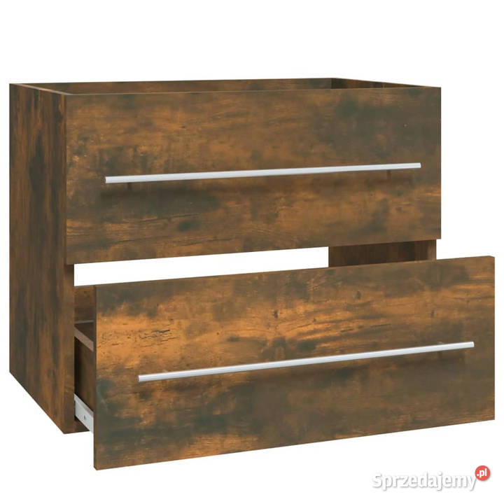Szafka pod umywalkę przydymiony dąb 60x385x48