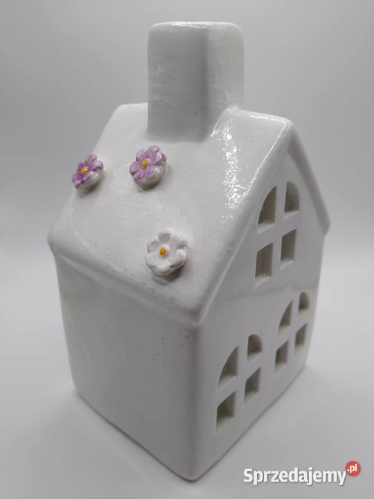 Domek Świecznik na tealight Ceramika Wiosna pomorskie Gdańsk