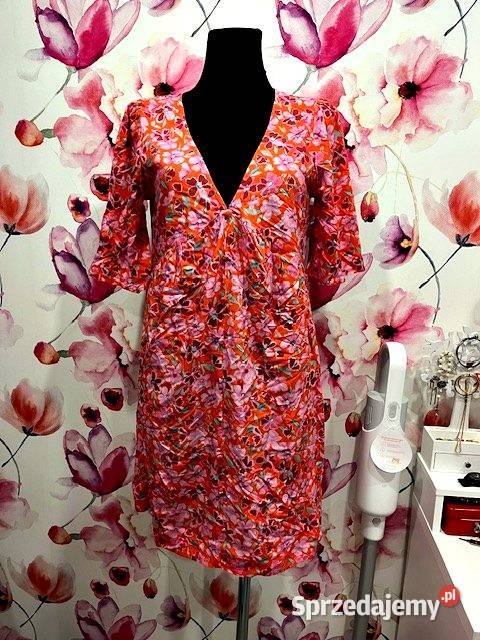joon sukienka modny wzór kwiaty floral nowa Rozkloszowana Spódnice i sukienki Choszczno
