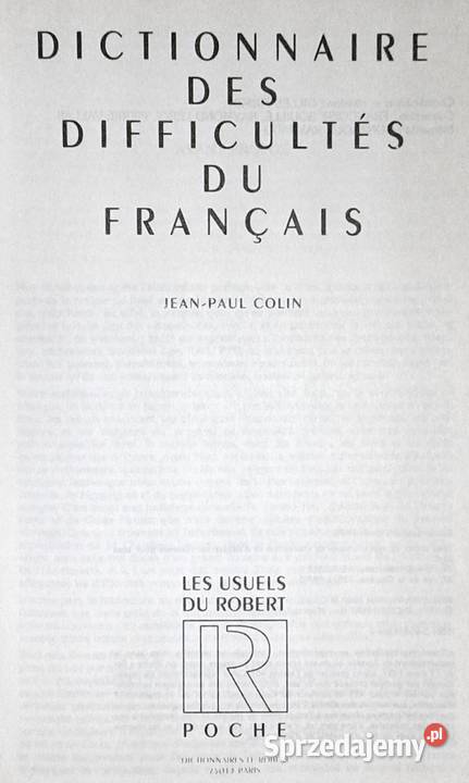 Dictionnaire des difficultes du francaise