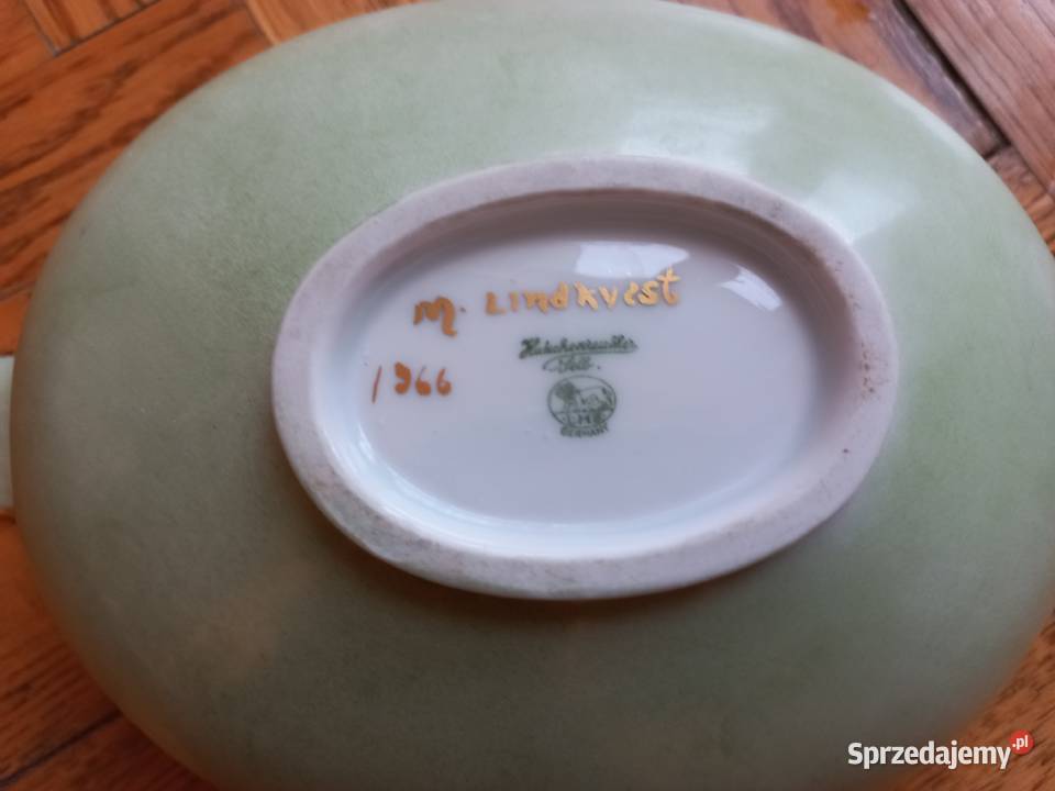 porcelana stara ręcznie malowana patera mazowieckie Piastów