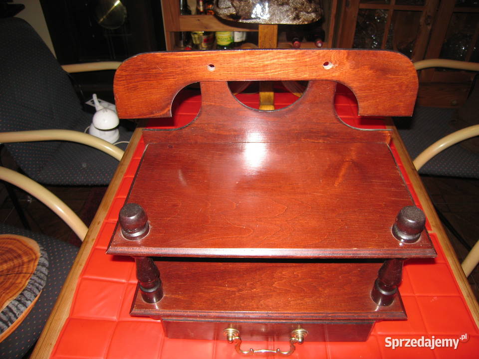 Szafeczka półka na telefon odcienie brązowego