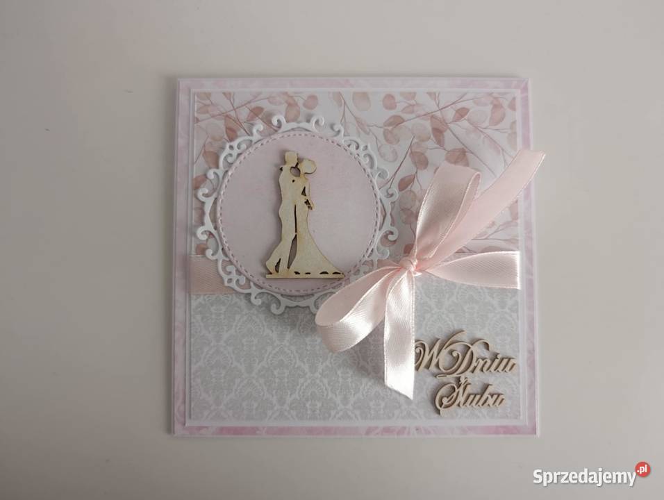 Kartka ślubna ręcznie wykonana handmade Łódź