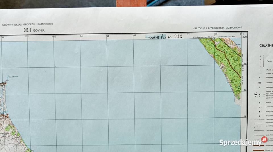 Mapy topograficzne poufneGdynia 150 000 Łebno Mapy i przewodniki