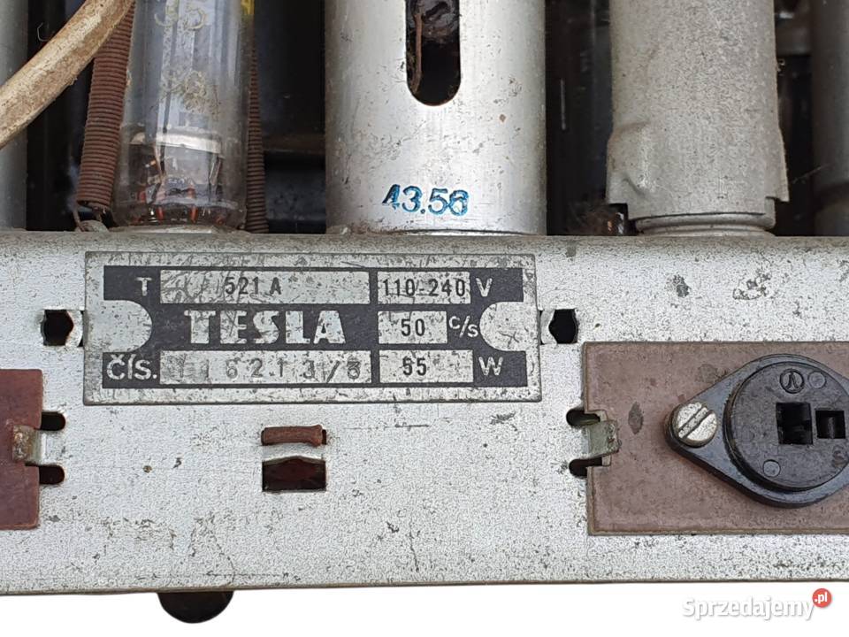 Stare Czechosłowackie Radio TESLA 521A drewno