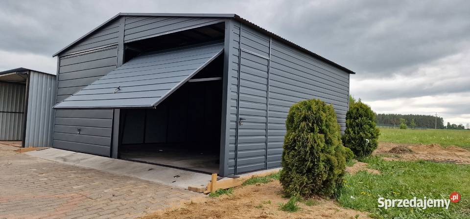 Garaż Blaszany Dwuspadowy Grafit RALOcynk 120m2 kujawsko-pomorskie