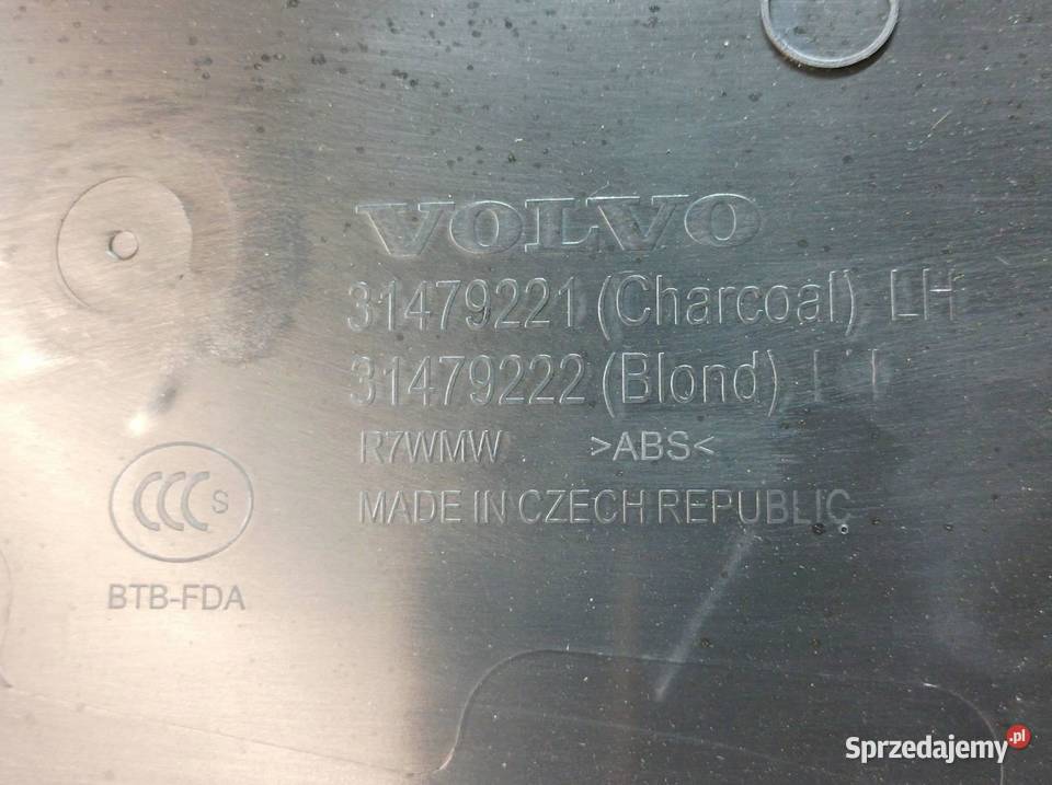 OSŁONA SŁUPKA B LEWA KOMPLET 31479217 Volvo V60 osobowe Osłony i zaślepki