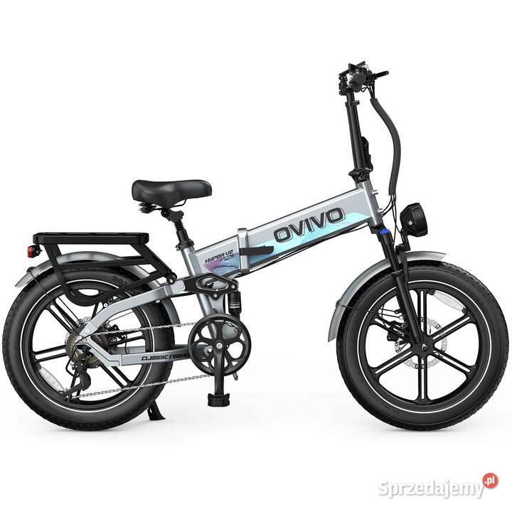 Rower elektryczny OVIVO HYPER V2 PRO szary Raty Tarnów