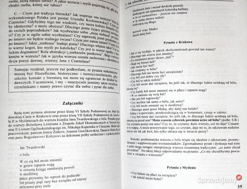 uczyć poezji Stanisław Bortnowski Pozostałe Chełm sprzedam