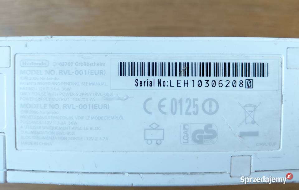 Biała konsola Nintendo Wii model RVL001 pomorskie Gdańsk