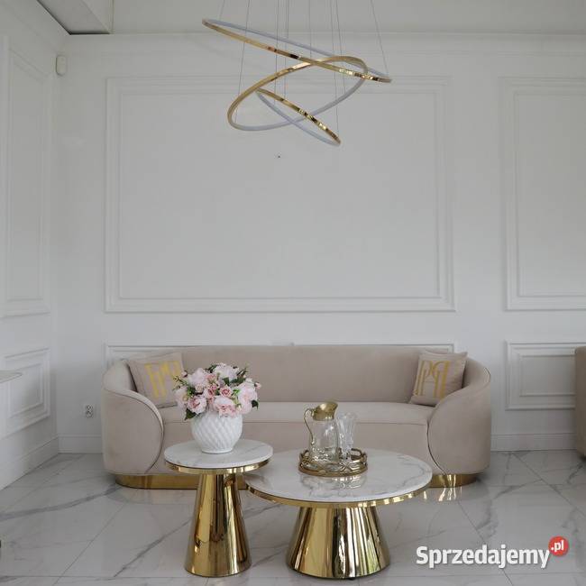 Nowoczesna lampa sufitowa złota ring sprzedam