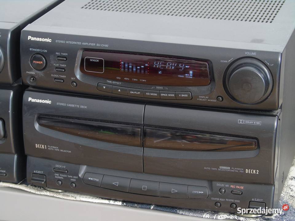 Wieża Panasonic radio CD AUX mocna 130 wat
