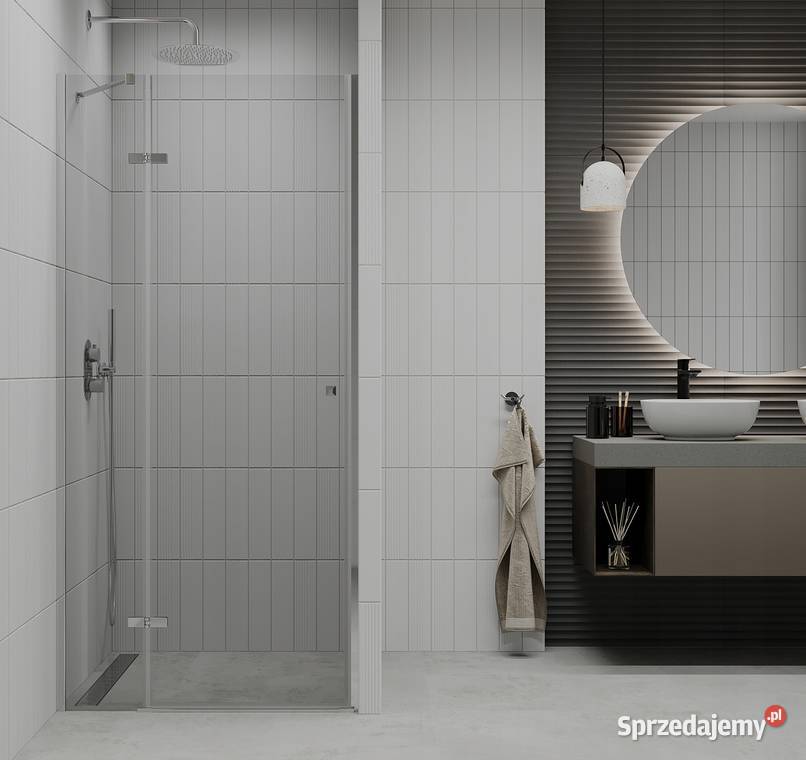 DRZWI PRYSZNICOWE otwierane uchylne SZKŁO 6 mm