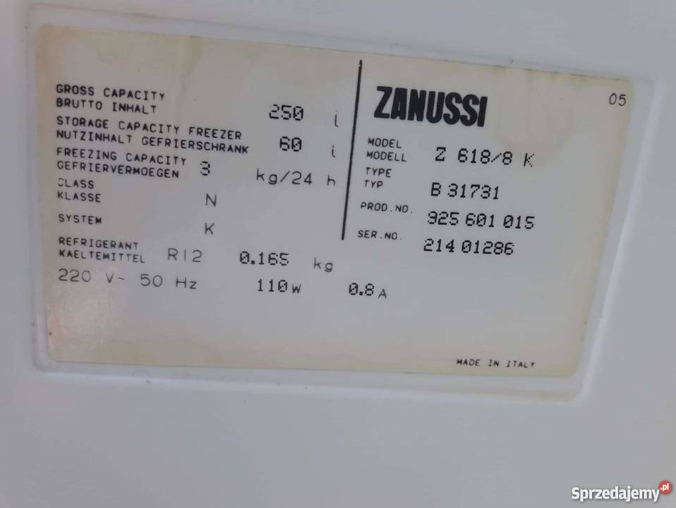 Lodówka Zanussi 150 możliwy transport Warszawa sprzedam