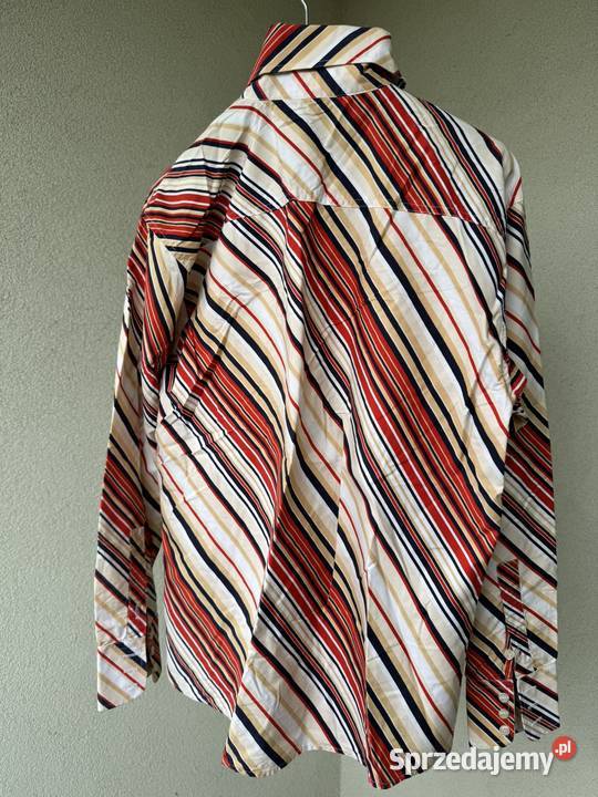 Koszula męska w ukośne paski rozmiar L Poznań