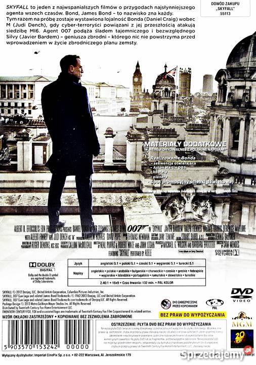 SKYFALL DANIEL CRAIG Kalisz