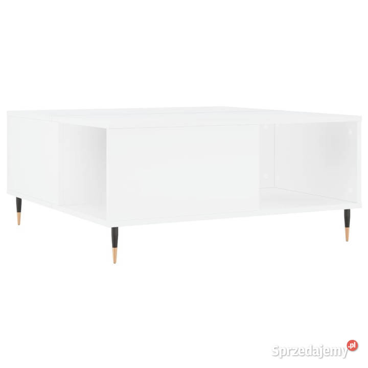 Stolik kawowy biały 80x80x365 materiał Warszawa