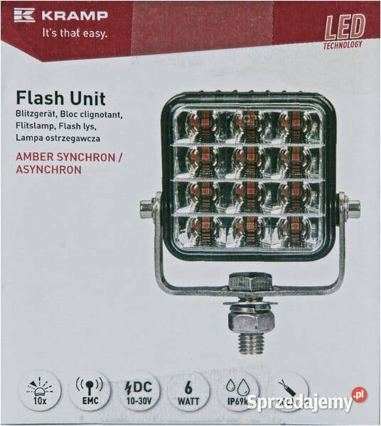 Lampa ostrzegawcza LED 1030V bursztynowa 12 LED Kamionna