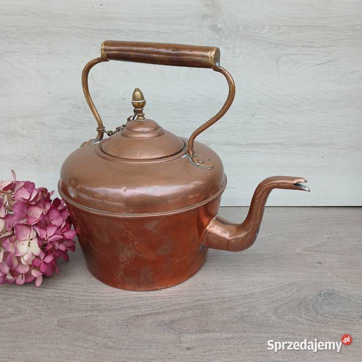 Duży miedziany czajnik o poj 4 litry Warszawa