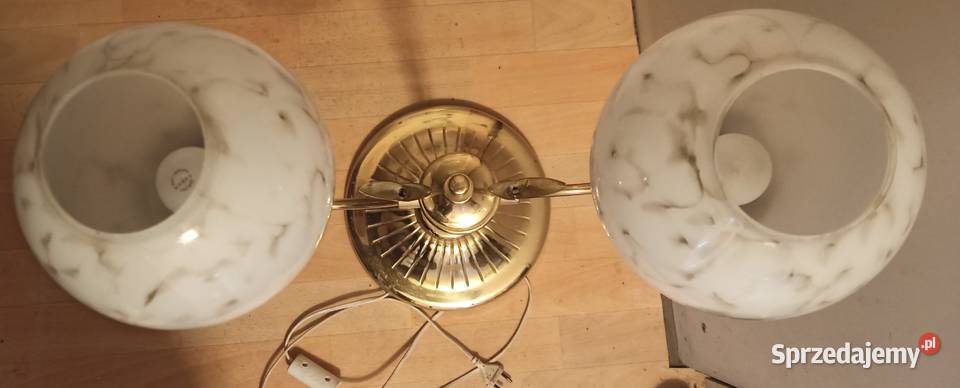 Lampa mosiężna dwukloszowa