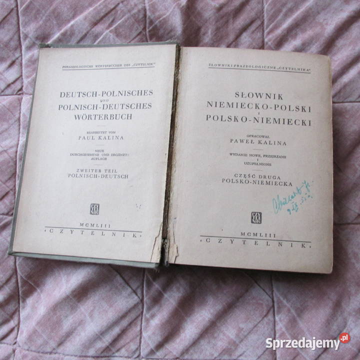 SŁOWNIK POLSKONIEMIECKI 1953 Antykwariat