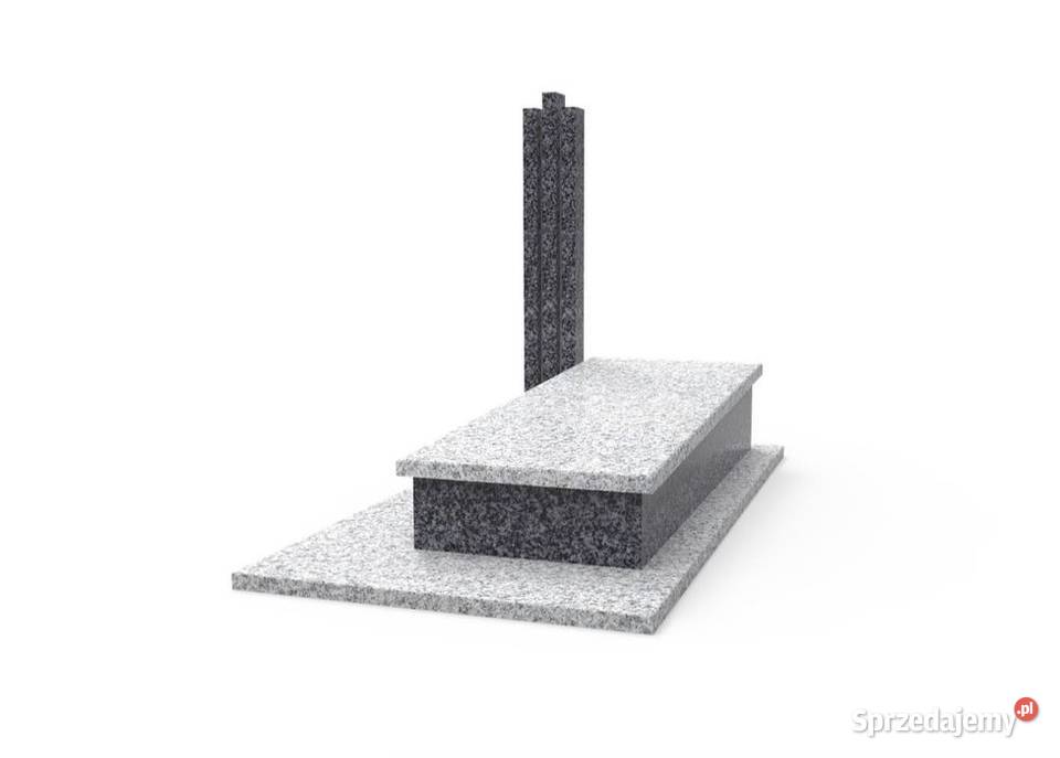 Nagrobek Granitowy Pojedynczy Premium Sarkofag z Budowa Mieleszynek