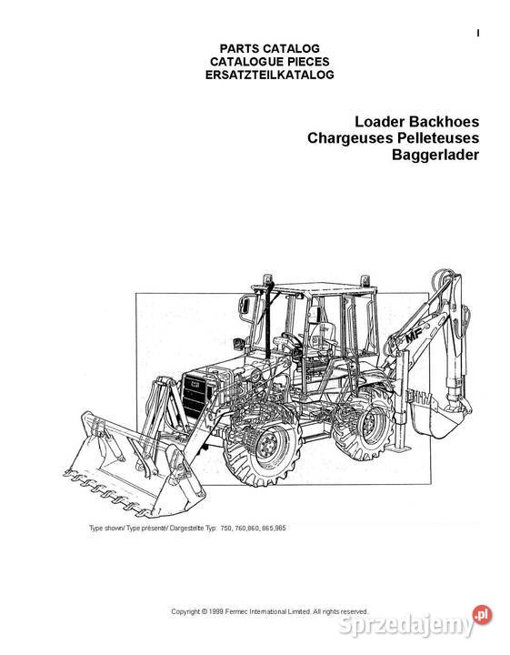 Fermec MF 965 860 865 750 katalog czesci Szamotuły sprzedam