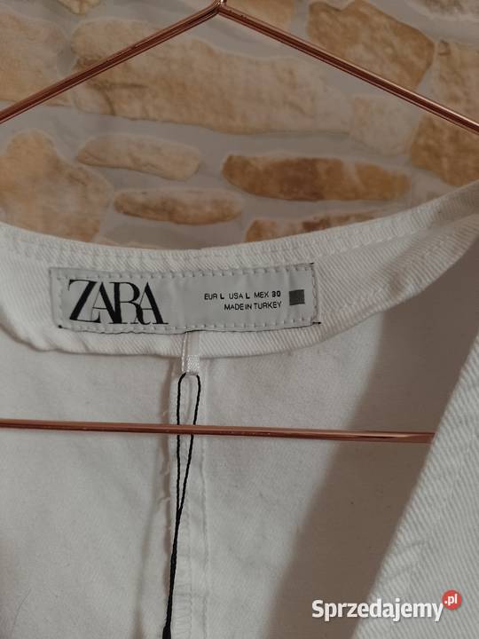 40L ZARA Biała dżinsowa kamizelka z Madrytu małopolskie Kraków