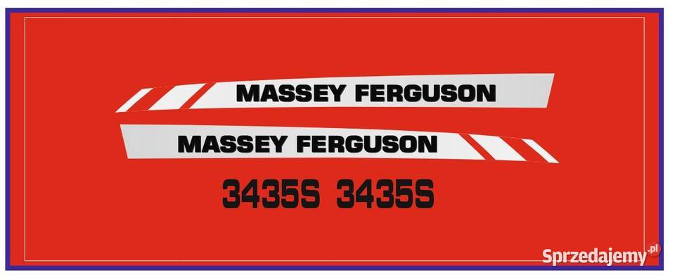 Naklejki Massey Ferguson 3435S Ciągnik Traktor