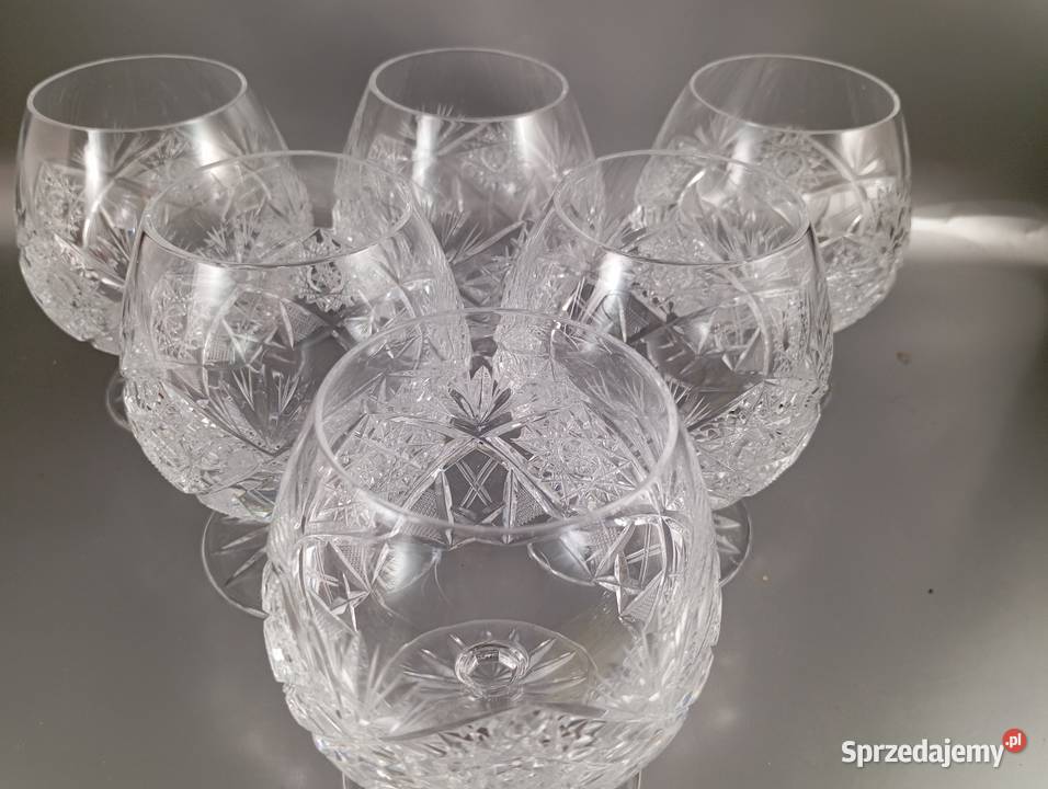 Kieliszki do koniaku kryształowe 6 sztuk Porcelana i szkło Zielona Góra