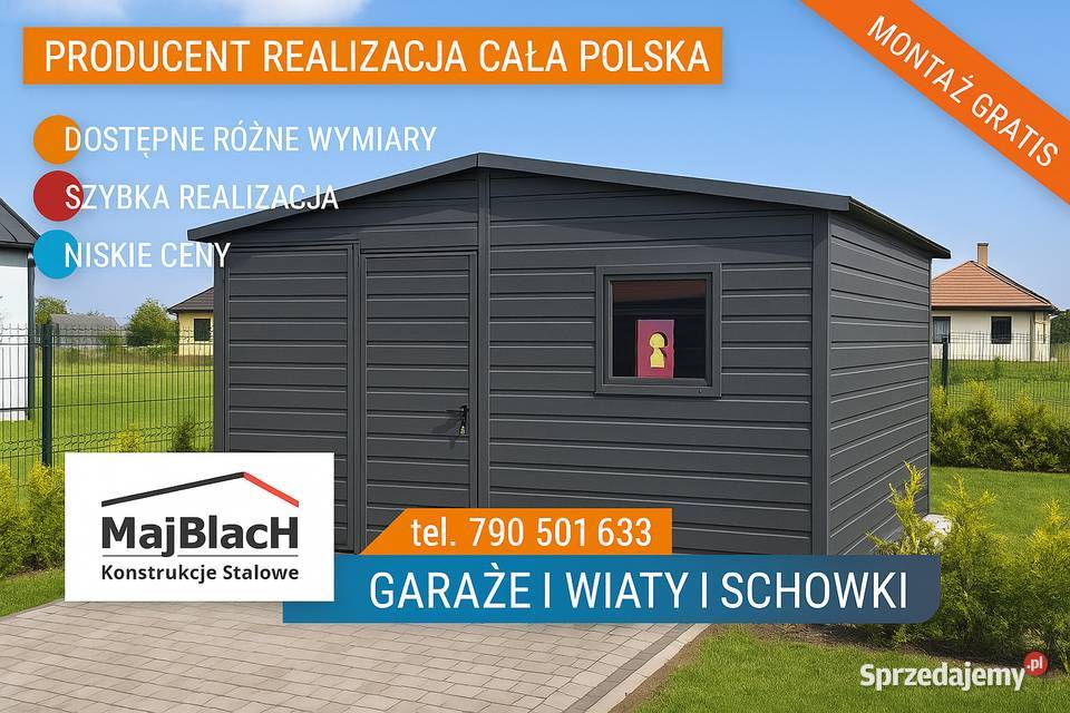 GRAFIT Mały Domek GARAŻ BLASZANY SCHOWEK Altana Czarnków