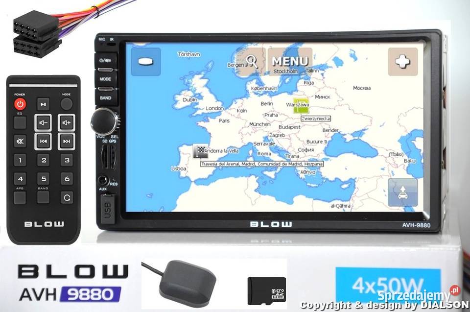 RADIO SAMOCHODOWE BLOW 2DIN NAWIGACJA MAPA Białystok