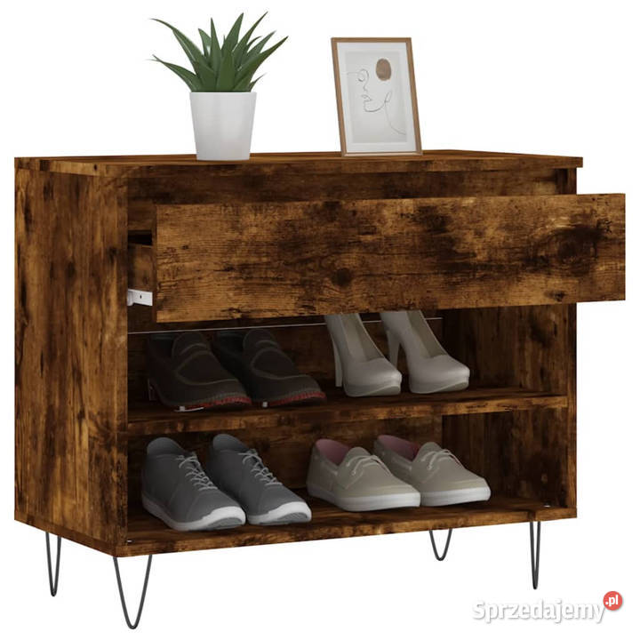 Półka na buty przydymiony dąb 70x36x60 WM831441 Na buty sprzedam