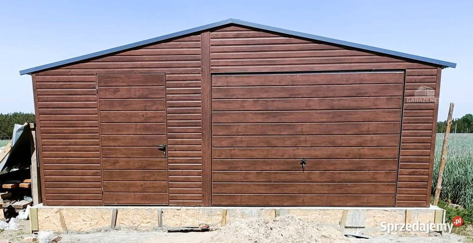 GARAŻ BLASZANY 6M X 5M POZIOM DWUSPAD BRAMA Kalisz