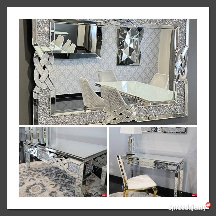 Lustro glamour wiszące do kompletu konsola ława Pozostałe Warszawa