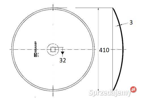 Talerz brony gładki 410x3 mm HD410032 Kamionna