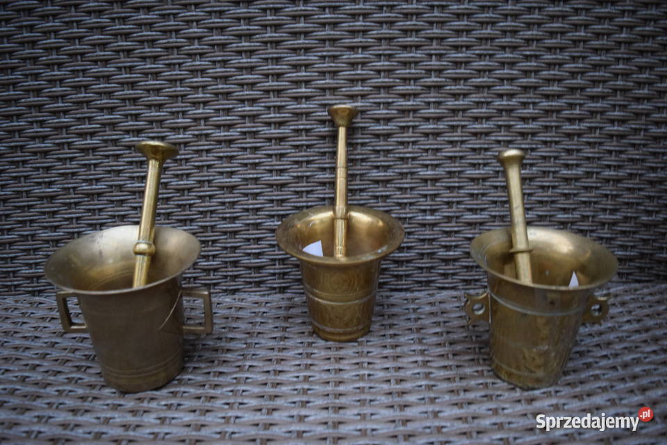 Mozdzieże Mosiężne Antyczne 3 Sztuki Okazja Olsztyn