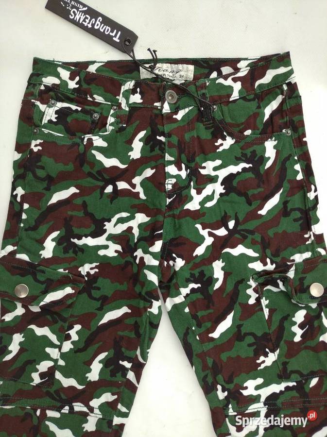 Spodnie damskie moro bojówki 34 XSXXS wielkopolskie Gniezno