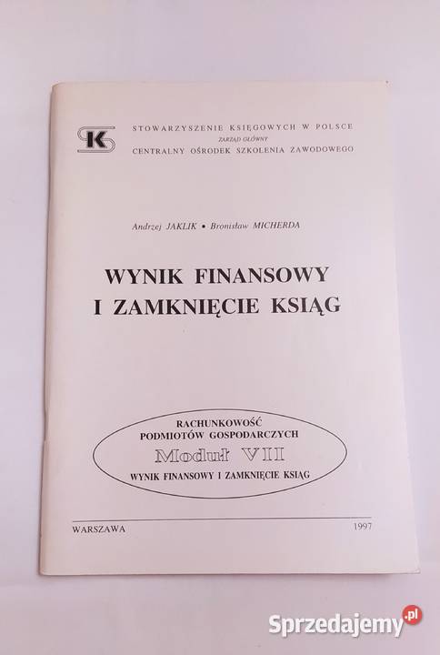 WYNIK FINANSOWY A Jaklik B Micherda MODUŁ VII ISBN 8386835737 Hajnówka