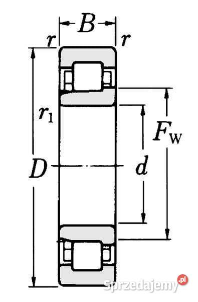 Łożysko wałeczkowe walcowe 35x80x21mm SKF małopolskie Kamionna